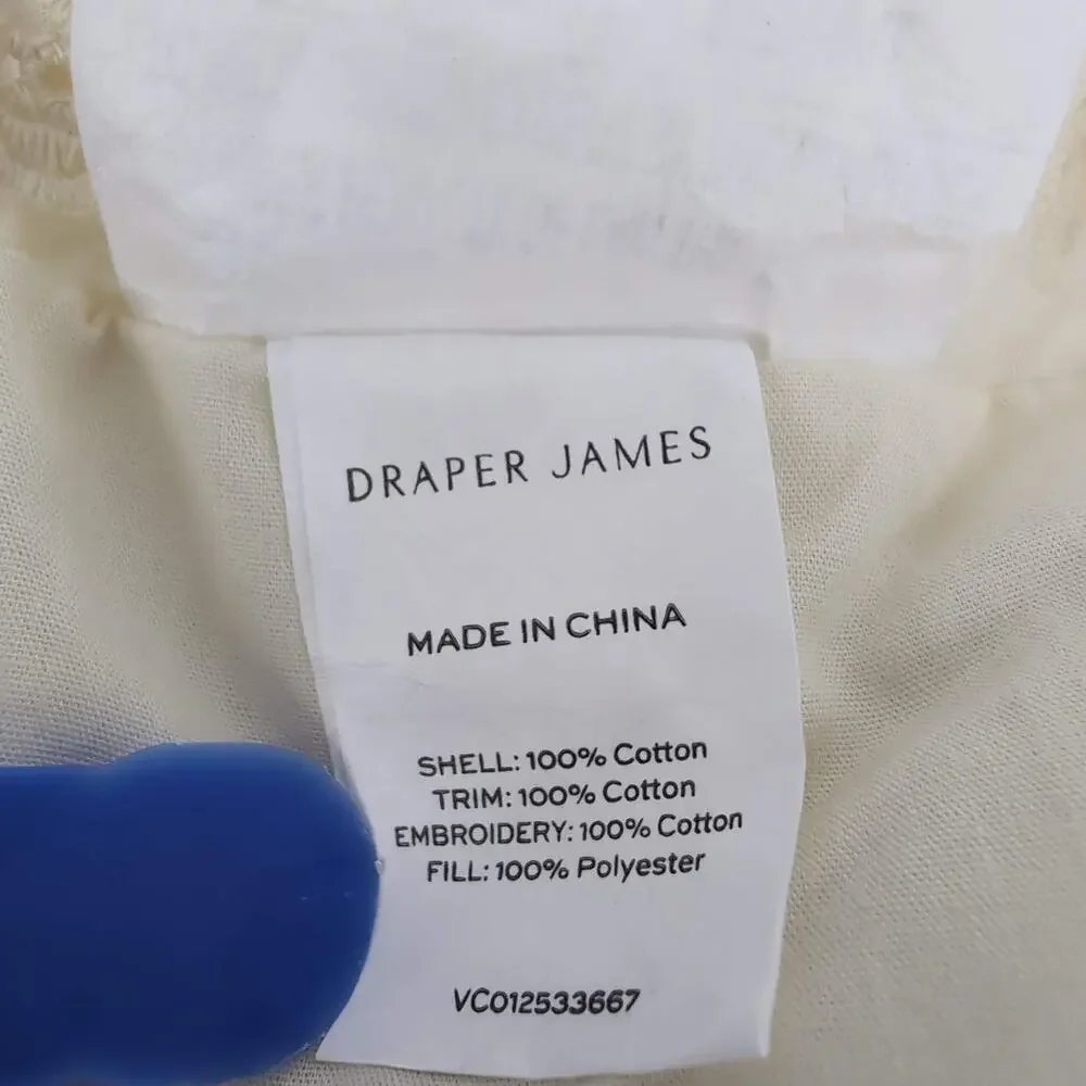 Draper James by Reese Witherspoon Cream Decorative Pillow Lace Trim 14